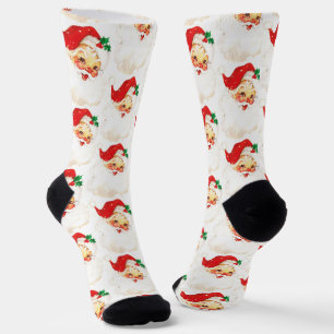 Weihnachtsmann-Muster / Vintager Stil Socken