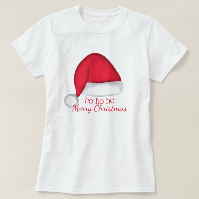 Weihnachtsmann-Mütze T-Shirt (Design vorne)