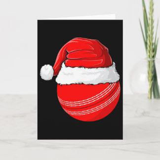 Weihnachtsmann Mütze Weihnachten Cricket Karte