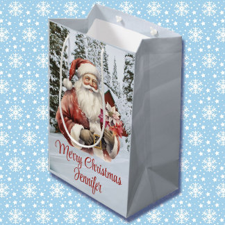 Weihnachtsmann Name Winter Schnee Weihnachtszeit S Mittlere Geschenktüte