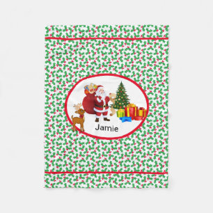 Weihnachtsmann Namen hinzufügen Personalisieren Au Fleecedecke