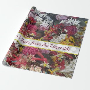 Weihnachtsmann-Native Mit Monogramm Geschenkpapier