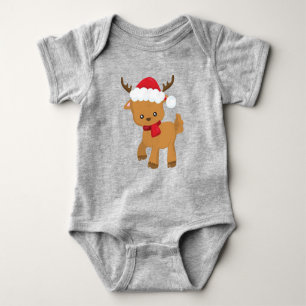 Weihnachtsmann, Niedlicher Rentier, Weihnachtsmann Baby Strampler