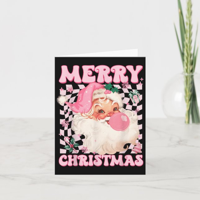 Weihnachtsmann Nk Sungles Bläst Kaugummi Weihnacht Karte (Vorderseite)