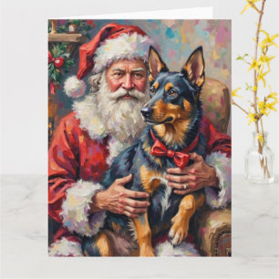 Weihnachtsmann Norwegischer Lundehund Weihnachts K Karte