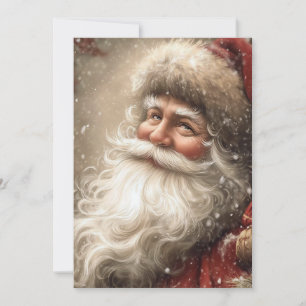 Weihnachtsmann Nostalgisches Weihnachten Flach Karte