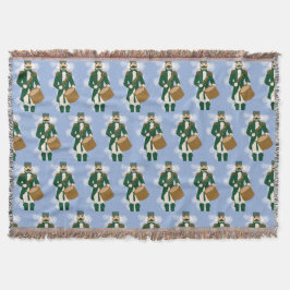 Weihnachtsmann Nussknacker Blau vereist Decke