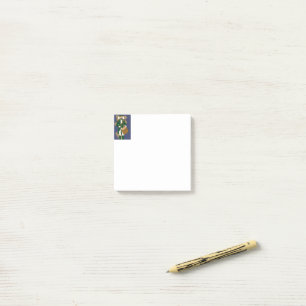 Weihnachtsmann Nussknacker Dunkelblau Post-it Klebezettel
