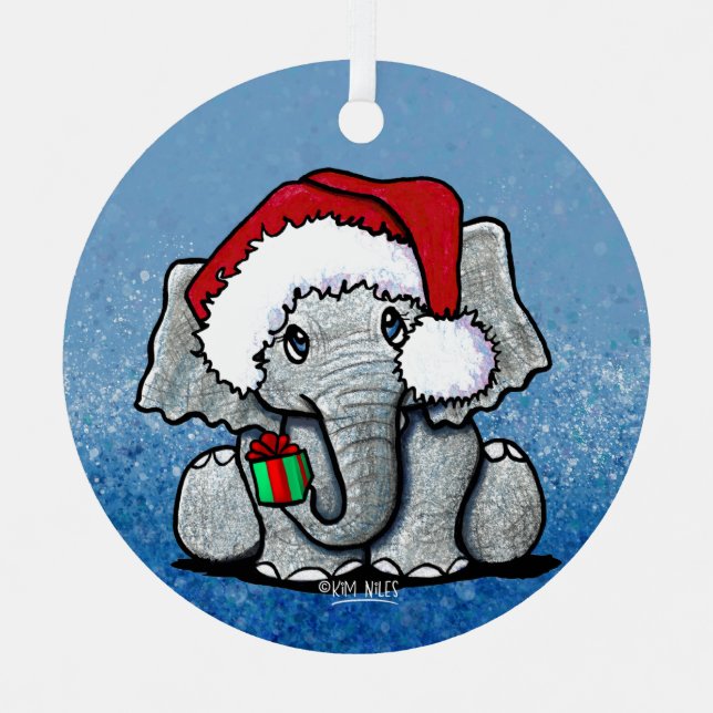 Weihnachtsmann Ornament Aus Metall (Vorderseite)