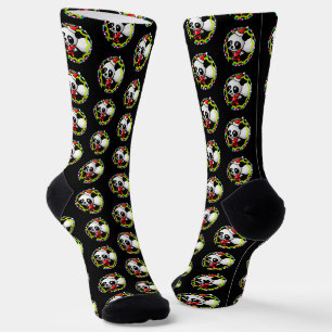 Weihnachtsmann Panda Weihnachten Socken