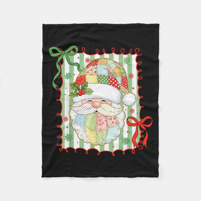 Weihnachtsmann-Patchwork-Weihnachten-Frauen im Pre Fleecedecke (Vorderseite)