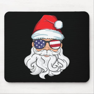 Weihnachtsmann Patriotischer USA Sonnenbrille Kind Mousepad