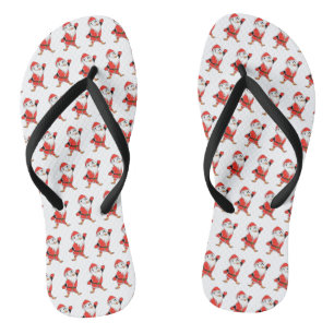 Weihnachtsmann Penguin Weihnachten bereit Flip Flops
