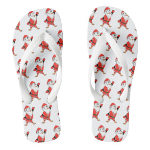 Weihnachtsmann Penguin Weihnachten bereit Flip Flops