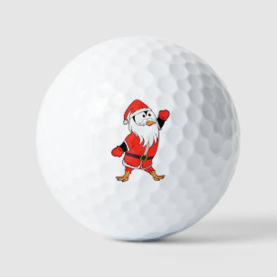 Weihnachtsmann Penguin Weihnachten bereit Golfball