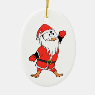Weihnachtsmann Penguin Weihnachten bereit Keramik Ornament