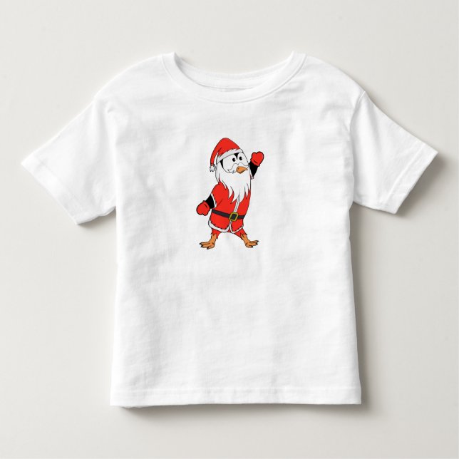 Weihnachtsmann Penguin Weihnachten bereit Kleinkind T-shirt (Vorderseite)