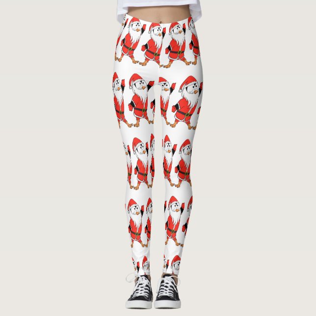 Weihnachtsmann Penguin Weihnachten bereit Leggings (Vorderseite)