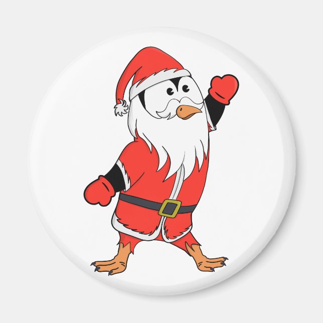 Weihnachtsmann Penguin Weihnachten bereit Magnet (Vorne)