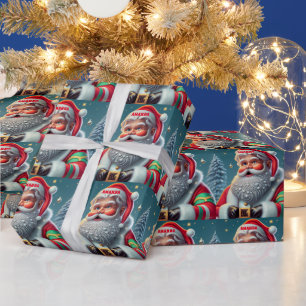 Weihnachtsmann Personalisierte Kinder Geschenkpapier