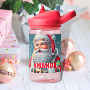 Weihnachtsmann Personalisierte Kinder Name Trinkflasche