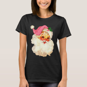 Weihnachtsmann Pink Weihnachtsgesicht Alte Weihnac T-Shirt