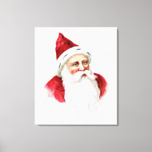 Weihnachtsmann-Porträt Leinwanddruck
