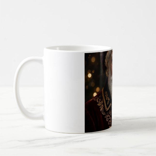 Weihnachtsmann-Porträt-Weihnachtskaffeetasse Kaffeetasse (Links)