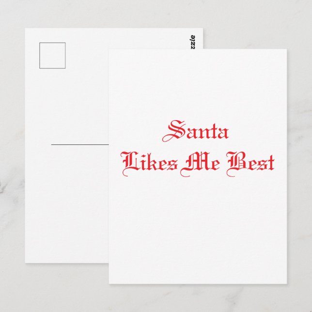 Weihnachtsmann Postkarte (Vorne/Hinten)