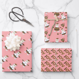 Weihnachtsmann Purse Star Joy Pattern Geschenkpapier Set