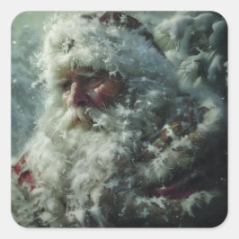 Weihnachtsmann Quadratischer Aufkleber