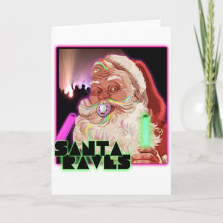 Weihnachtsmann-Rave-Shirt Feiertagskarte