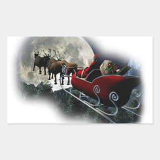 Weihnachtsmann Rechteckiger Aufkleber