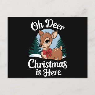 Weihnachtsmann Reindeer Oh Dei Weihnachten Hier Postkarte
