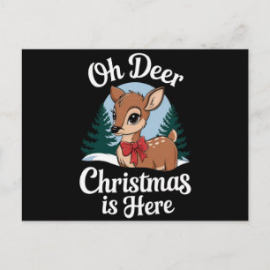 Weihnachtsmann Reindeer Oh Dei Weihnachten Hier Postkarte