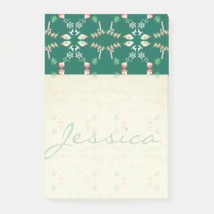 Weihnachtsmann Reindew/Name Post-it Klebezettel