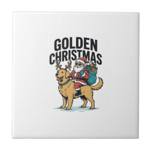 Weihnachtsmann-Reiter-Retriever-Shirt Desi Fliese