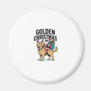 Weihnachtsmann-Reiter-Retriever-Shirt Desi Magnet