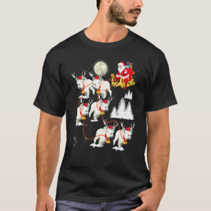 Weihnachtsmann reitet Pudel Hund Weihnachten T-Shirt