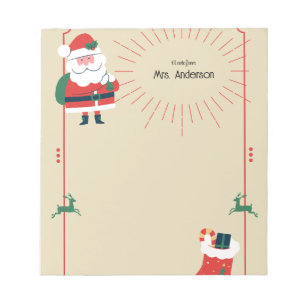 Weihnachtsmann & Rentier Boho Notizblock