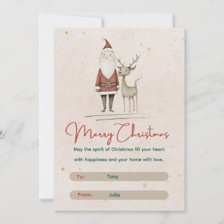 🎅Weihnachtsmann & Rentier Frohe Weihnachten