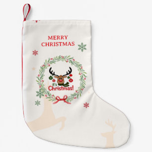 Weihnachtsmann-Rentier-Kindersocke Kleiner Weihnachtsstrumpf
