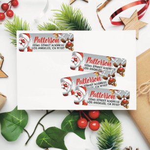 Weihnachtsmann & Rentier personalisierter Rücksend