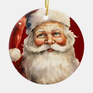 Weihnachtsmann Retro-Weihnachten Keramik Ornament