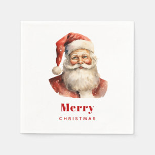 Weihnachtsmann Retro Weihnachten Serviette