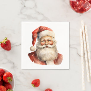 Weihnachtsmann Retro Weihnachten Serviette
