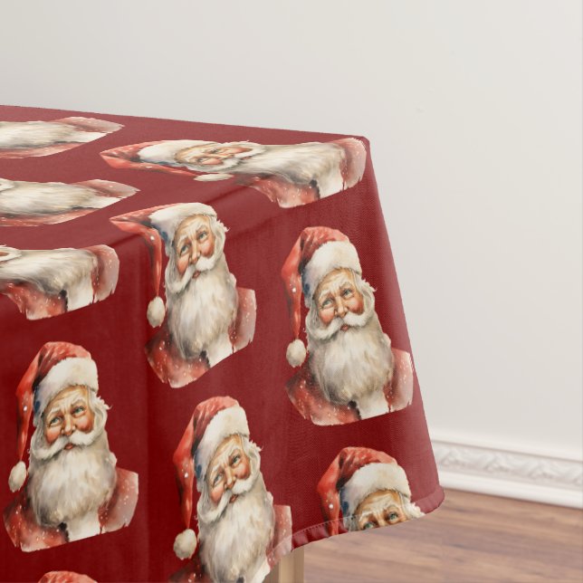 Weihnachtsmann Retro-Weihnachtsmuster Tischdecke (Beispiel)