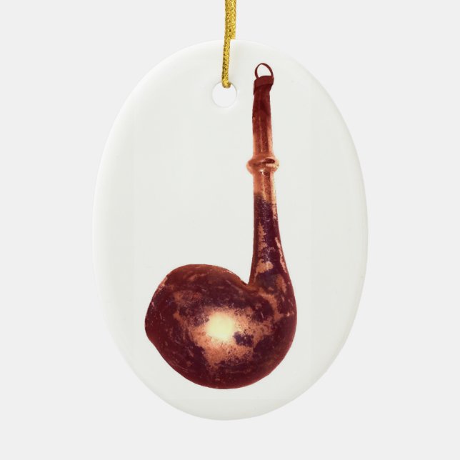 Weihnachtsmann-Rohr Keramikornament (Vorne)