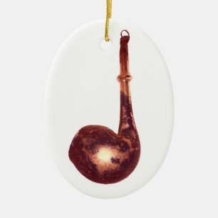 Weihnachtsmann-Rohr Keramikornament