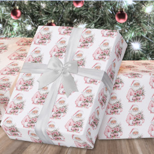 Weihnachtsmann Rosa Weihnachten Geschenkpapier